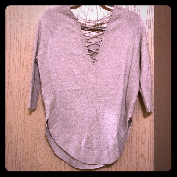 NWOT Express Lace-up Back Sweater Size S - Picture 1 of 3